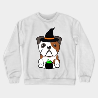 Cute english bulldog is a witch Crewneck Sweatshirt